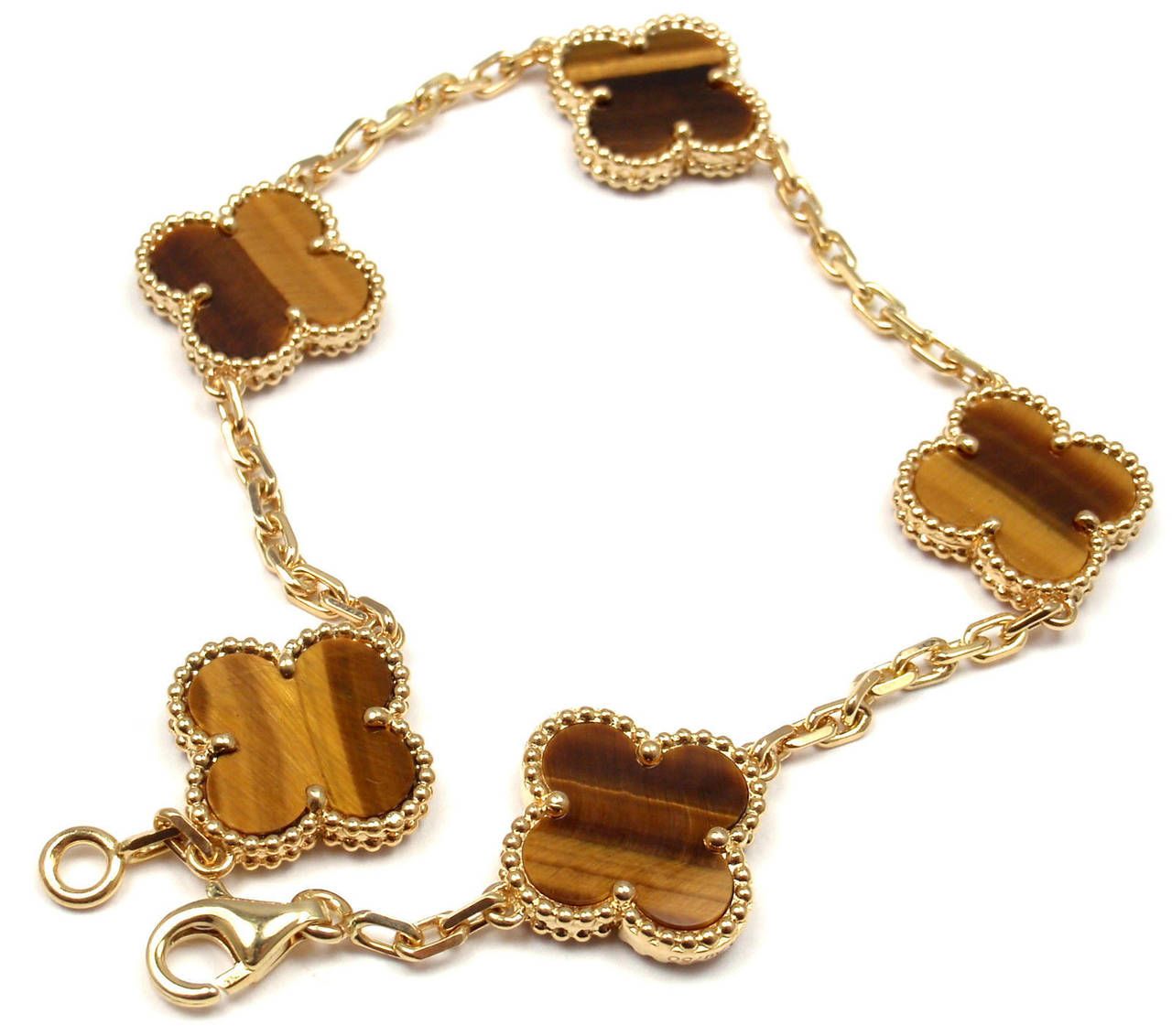 Pulsera de trebol cafe inspirada en van cleef