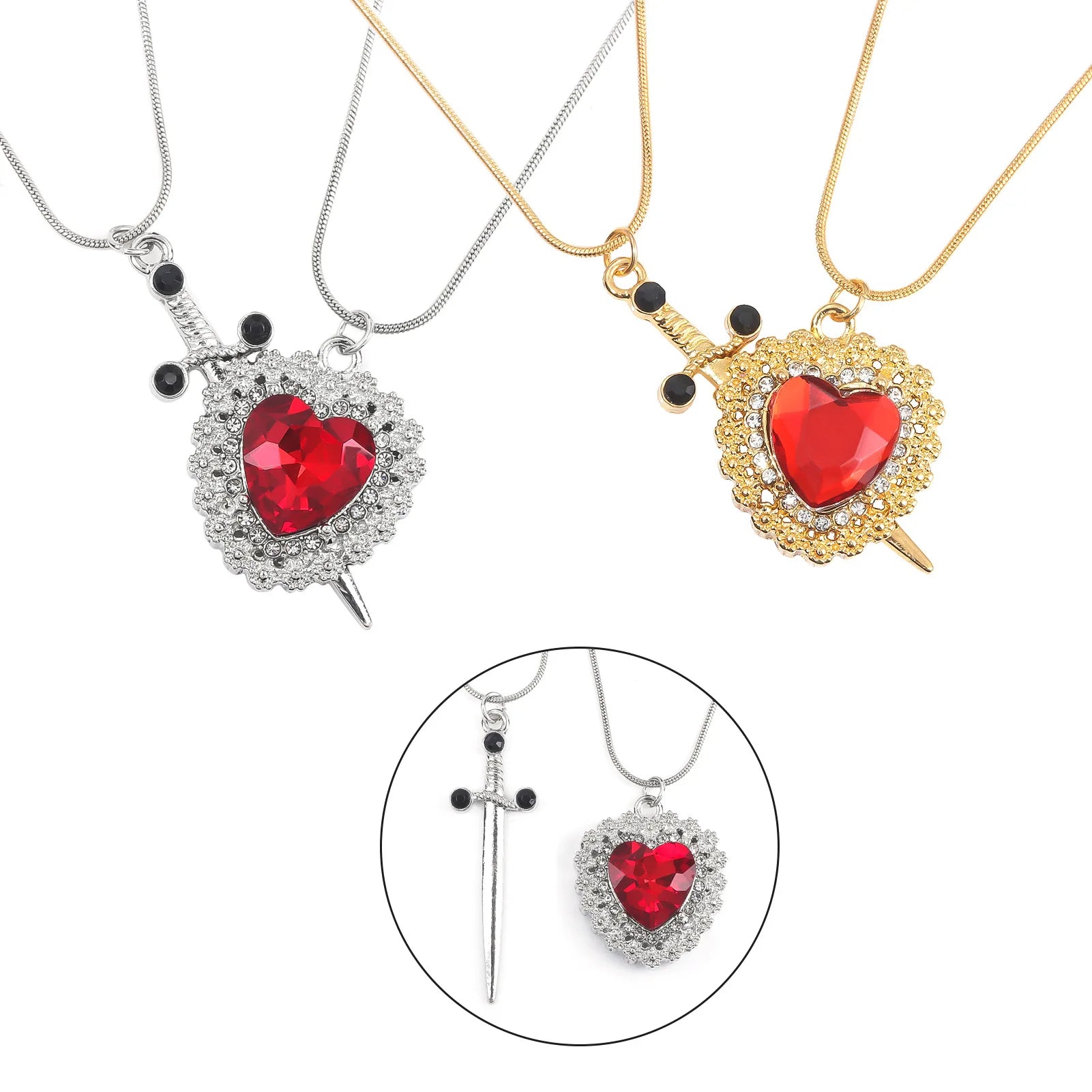 Collares "LA FUERZA DE UN AMOR INQUEBRANTABLE" (Corazón y Espada)