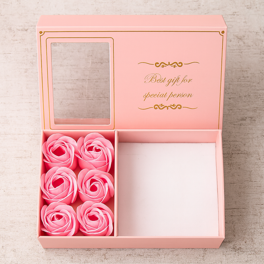 Caja de Lujo "LA PRESENTACIÓN LO ES TODO" (Flores Rosas Eternas)