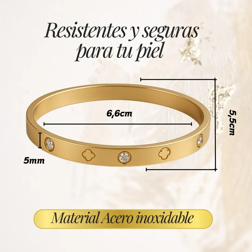 x3 Set Brazalete Elegancia Dorada tipo cartier +CAJA DE REGALO